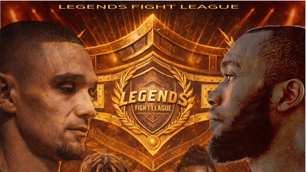 LFL 2: Championship Night poster: two fighters face to face beneath the Legends Fight League crest.